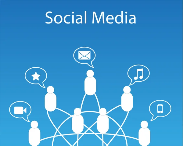 Media społeczne tło — Wektor stockowy