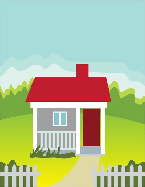 可爱的小房子 — 图库矢量图片
