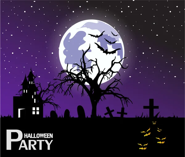 Vorlage für Flyer zur Halloween-Party — Stockvektor