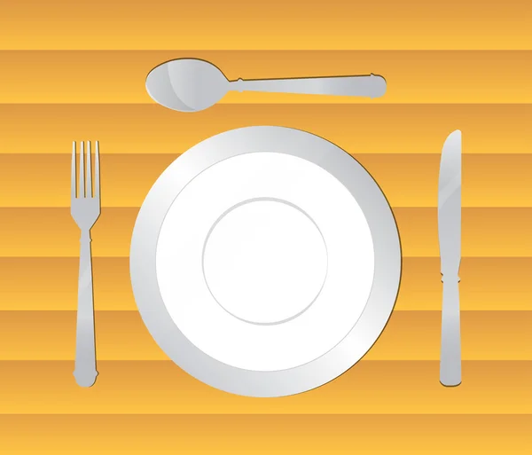 Conjunto de cena de mesa — Vector de stock