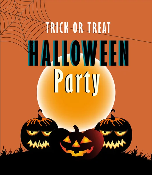 Convite de festa Halloween — Vetor de Stock
