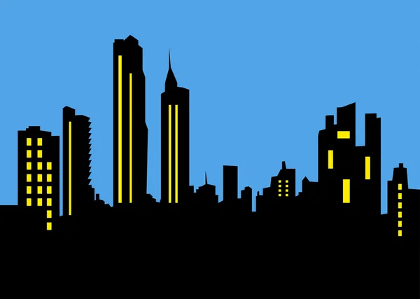 Ciudad Skyline — Vector de stock