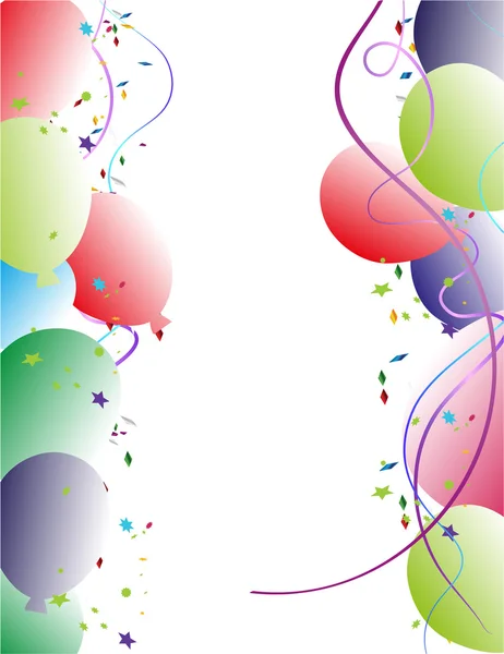 Fondo con globos de colores — Vector de stock