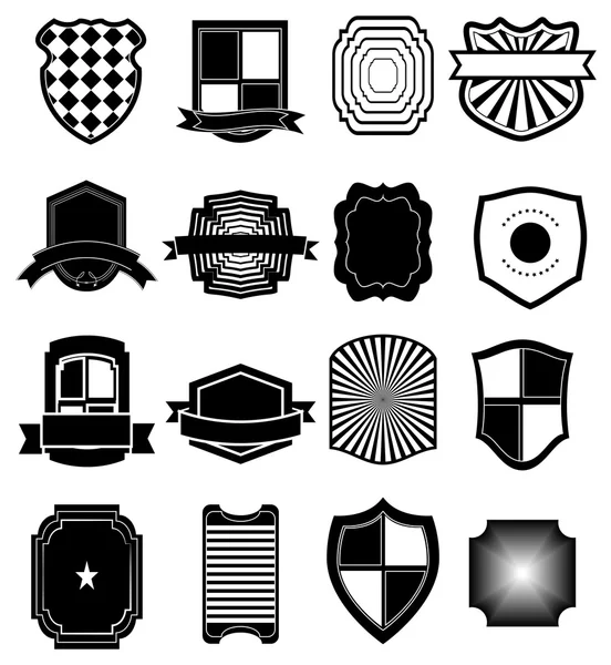 Shield Icons Set — Stock Vector