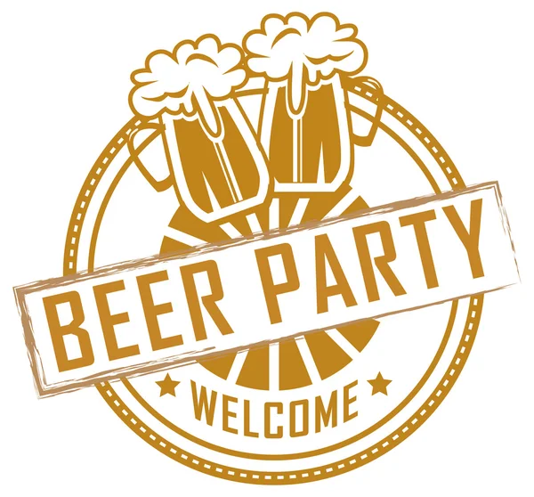 Bierparty-Logo — Stockvektor