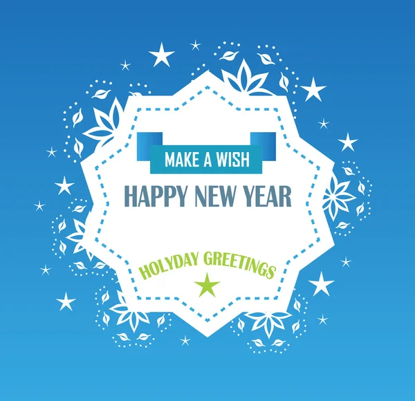 Feliz Año Nuevo letras tarjeta de felicitación . — Vector de stock