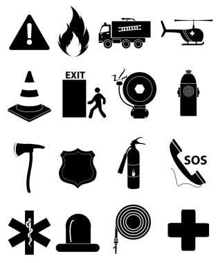 vektör siyah tıp Icon set