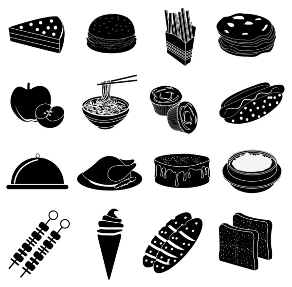 Set de iconos alimentarios — Archivo Imágenes Vectoriales