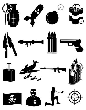 Terörist Icons set