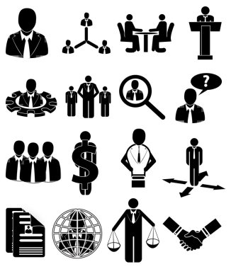 İnsan kaynakları yönetimi Icons set