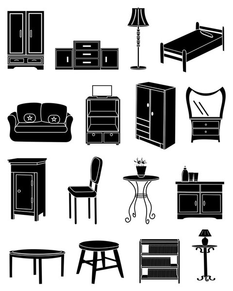 Furniture icons set