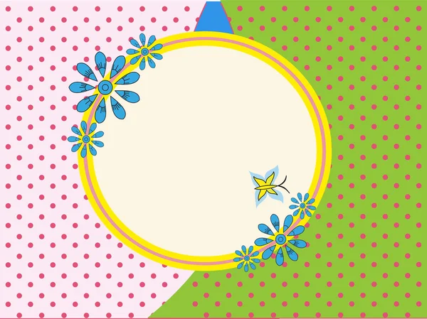 Floral quadro fundo — Vetor de Stock