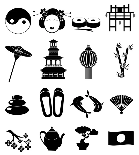 Conjunto de iconos Japón — Archivo Imágenes Vectoriales