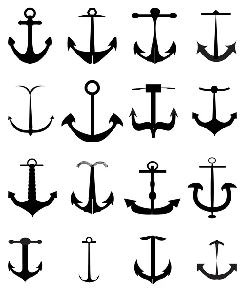 Set di icone di ancoraggio — Vettoriale Stock