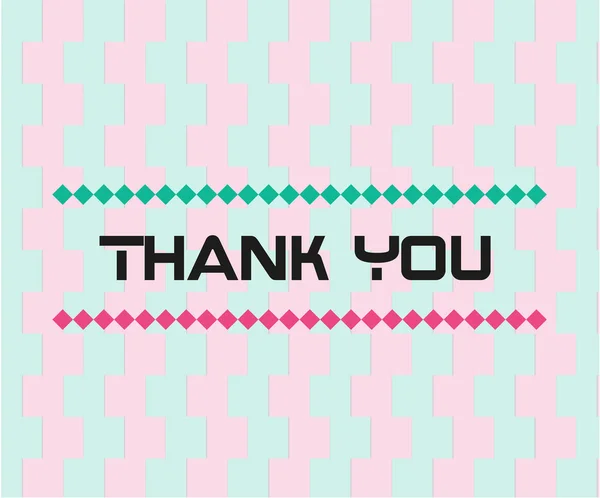 Thank you grid style card — Stock Vector