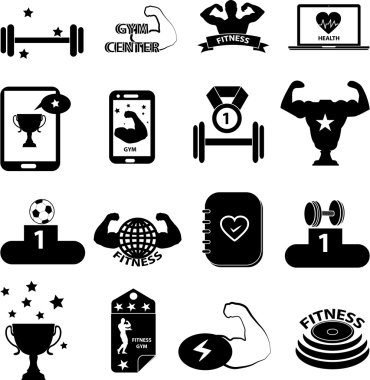 Sağlık ve fitness simgeler