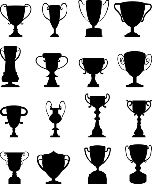 Trophy icons set — Stock Vector