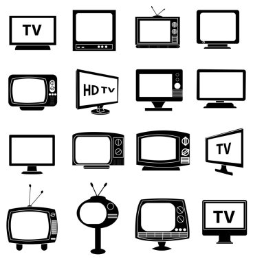 Retro tv simgeler kümesi