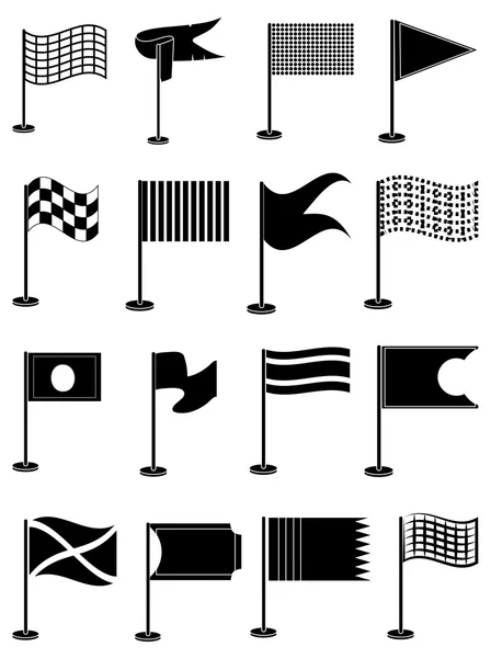 Flaggor ikoner set — Stock vektor