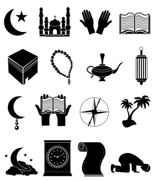 Islam icons set — Stockvector