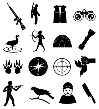 jeu d'icônes de chasse