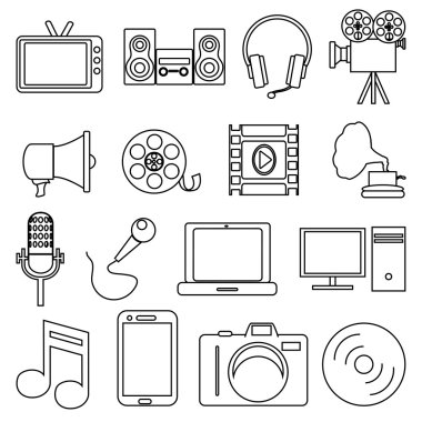 Multimedia Icons set