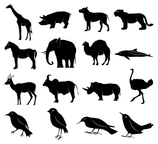 Set de iconos de animales — Vector de stock