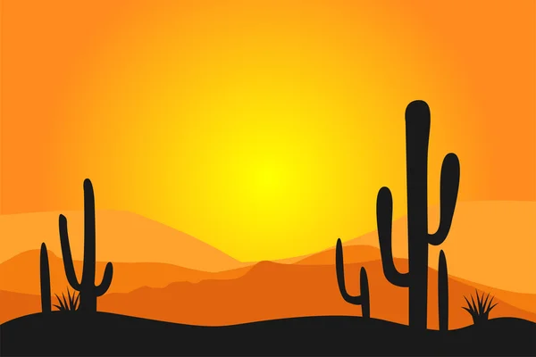 Fundo deserto mexicano —  Vetores de Stock