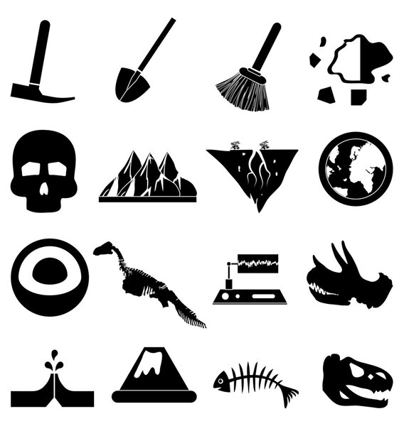 Geology icons set