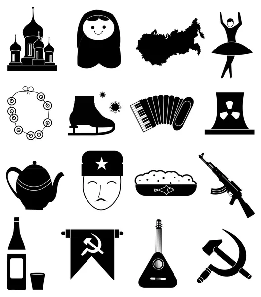 Zestaw ikon Rosji — Wektor stockowy
