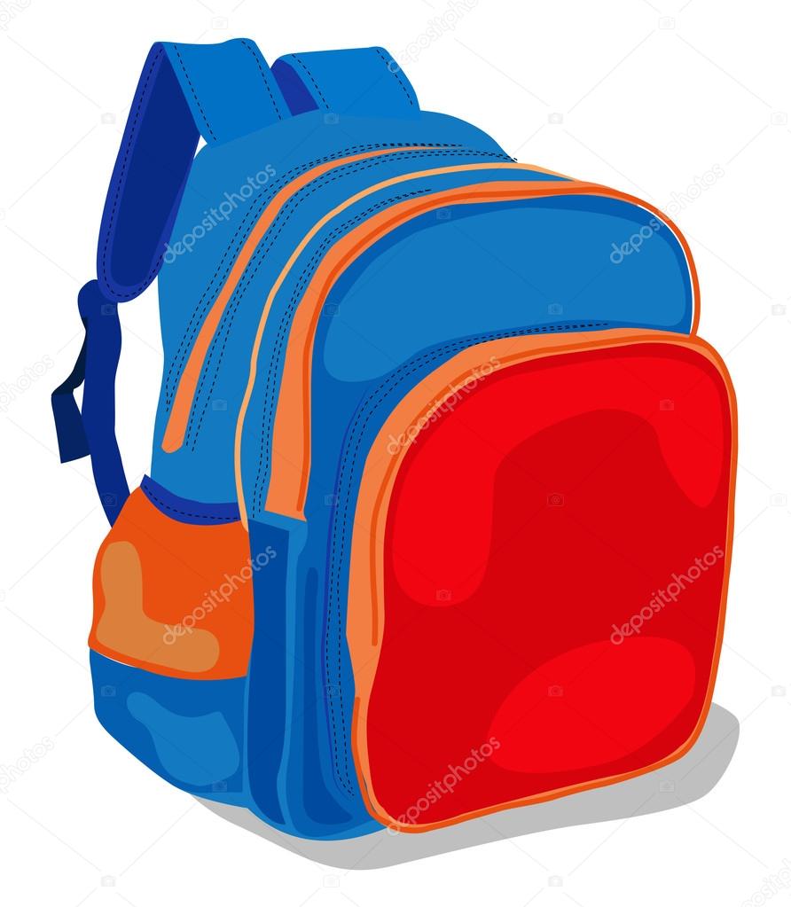 Girl packing school bag Royalty Free Vector Image