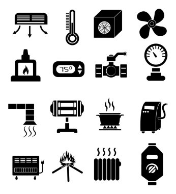 Isıtma Icons set