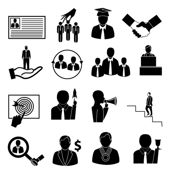 Carees personeel icons set — Stockvector