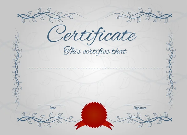 Retro certificaatsjabloon — Stockvector