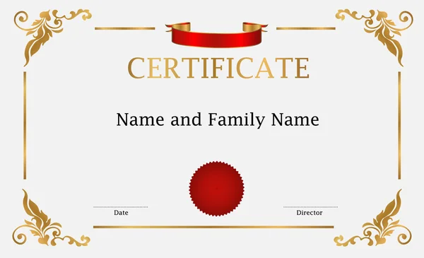 Retro sertifika şablonu