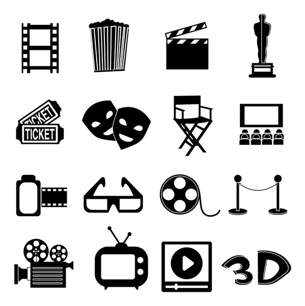 Cinema icons set