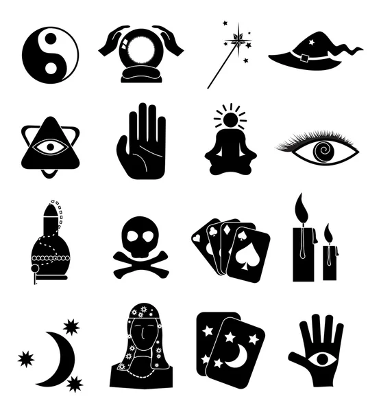 Fortune teller icons set — Stock Vector