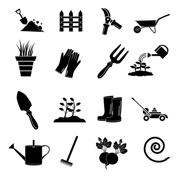 Gardening icons set — Stock Vector