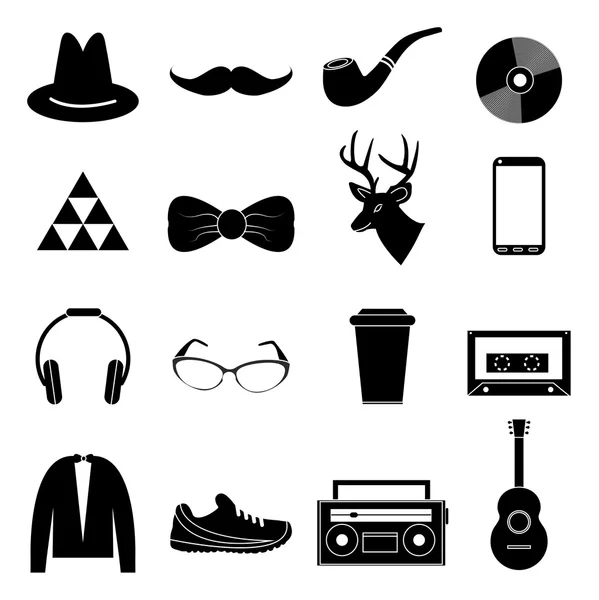 Conjunto de iconos Hipster — Archivo Imágenes Vectoriales