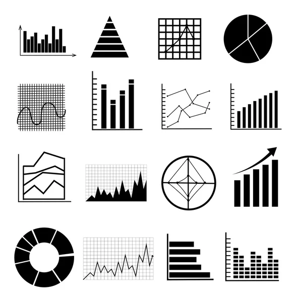 Grafikler grafikler Icons set analiz