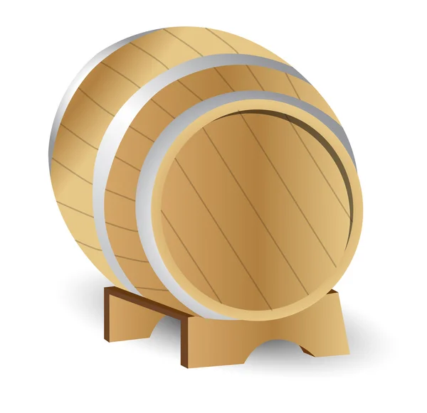 Barrel on white background — Stock Illustration Barrel on white background Royalty Free Stock Vectors