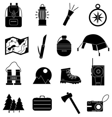 Hiking Icons set