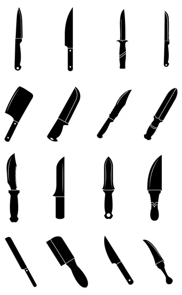 Conjunto de iconos de cuchillo — Vector de stock