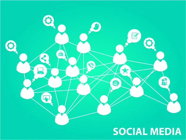 Media społeczne tło — Wektor stockowy