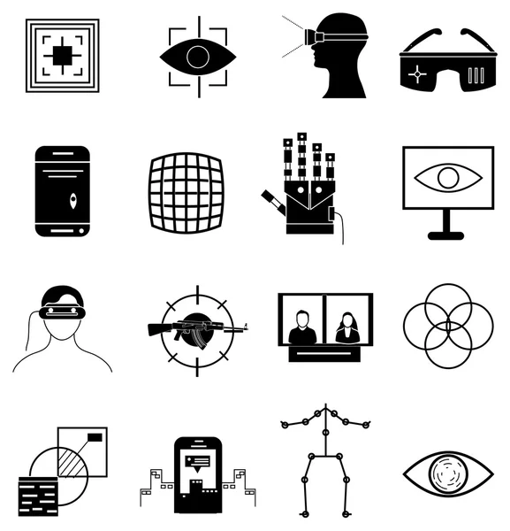 Conjunto de iconos de realidad virtual — Vector de stock