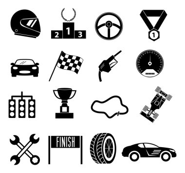 Araba yarışı Icons set