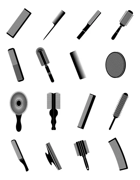 Ensemble d'icônes peigne — Image vectorielle