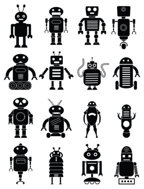 soyut robotlar Icons set