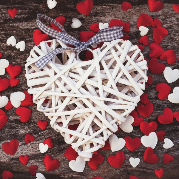 Dia dos Namorados fundo com corações. — Fotografia de Stock