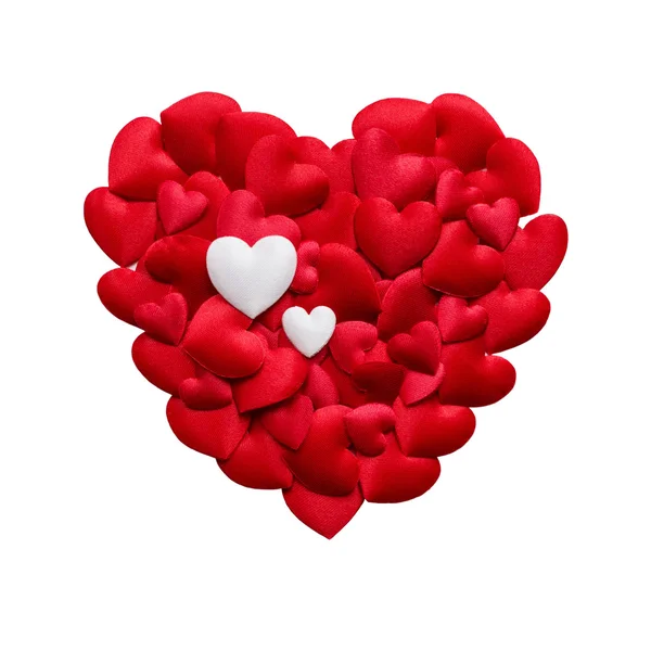 Valentines day red heart isolated over white — Stock Photo, Image